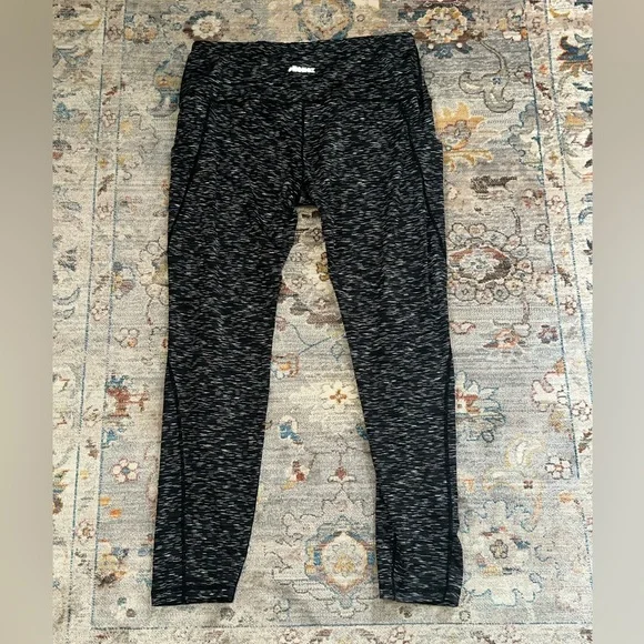 Ododos Black and Gray Heather Patterned Athletic Leggings Pockets Size XL - Picture 4 of 9